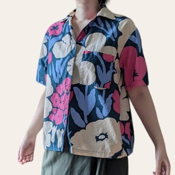 Marimekko x Uniqlo 2021 Floral camp shirt - Picture 2 of 6